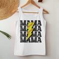 Vintage Softball Mama Distressed Lightning Bolt Mom Women Tank Top Unique Gifts