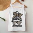 Women Shit Show Crew Member Messy Bun Manager Or Supervisor Women Tank Top Weekend Graphic Unique Gifts
