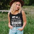 A Cow A Pig And A Chicken Walk Into A Bar B Q The End - Bbq Women Tank Top Basic Casual Daily Weekend Graphic Gifts for Her