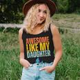 Awesome Like My Daughter Funny Retro Vintage Fathers Day Women Tank Top Basic Casual Daily Weekend Graphic Gifts for Her