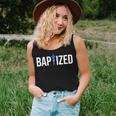 Baptized 2023 Christian Water Baptism Church Group Christ Women Tank Top Weekend Graphic Gifts for Her