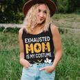 Bat Witch Pumpkin Halloween Day Exhausted Mom Is My Costume Women Tank Top Gifts for Her