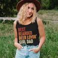 Best Bearded Beer Loving Girl Dad Ever Retro Father Women Tank Top Gifts for Her