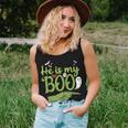 He Is My Boo Halloween Costume Zombie Matching Couple Women Tank Top Gifts for Her