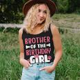 Brother Of The Birthday Girl Dog Paw Birthday Party Women Tank Top Gifts for Her