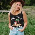 Celebrate Christmas In June With Funny Santa Surfboard Women Tank Top Basic Casual Daily Weekend Graphic Gifts for Her