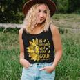 Childhood Cancer Sunflower In September We Wear Gold Women Tank Top Gifts for Her