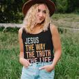 ChristianWomen Men Kids Jesus The Way Truth Life Women Tank Top Weekend Graphic Gifts for Her