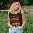 Cute Halloween Lover Pumpkin Teacher Educator Autumn Fall Pumpkin Teacher Women Tank Top Gifts for Her