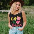 Dad Of The Flamazing Girl Cute Flamingo Dad Birthday Women Tank Top Gifts for Her