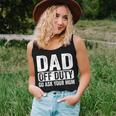 Dad Off Duty Go Ask Your Mom Men Husband Fathers Day Funny Women Tank Top Basic Casual Daily Weekend Graphic Gifts for Her