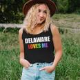 Delaware Gay Pride Lgbt Rainbow Love Lesbian Men Women Women Tank Top Gifts for Her
