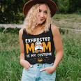 Exhausted Mom Is My Costume Messy Bun Halloween Women Tank Top Gifts for Her