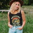 Father Day Gift Awesome Like My Daughter Funny Fishing Dad Women Tank Top Basic Casual Daily Weekend Graphic Gifts for Her