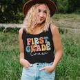 First Grade Crew Team Retro Groovy Vintage Back To School Women Tank Top Gifts for Her