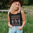Dancing Skeletons Ugly Christmas Sweater Women Tank Top Gifts for Her