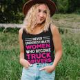 Funny Female Truck Driver Never Underestimate Women Women Tank Top Basic Casual Daily Weekend Graphic Gifts for Her