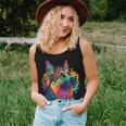 Funny German Shepherd Dog Hippie Mandala Women Tank Top Basic Casual Daily Weekend Graphic Gifts for Her