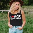Retro I Love Hot Teachers Vintage I Heart Hot Teacher Women Tank Top Gifts for Her