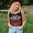 Funny You Cant Scare Me I Have A Wife And Daughter At Home Women Tank Top Basic Casual Daily Weekend Graphic Gifts for Her