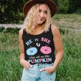 Gender Reveal Party Cute Pumpkin Baby Shower Mom And Dad Women Tank Top Gifts for Her