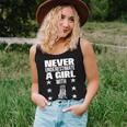 Girls Never Underestimate A Girl With Pugs Women Tank Top Gifts for Her