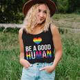 Be A Good Human Lgbt Lgbtq Gay Lesbian Pride Rainbow Flag Women Tank Top Gifts for Her