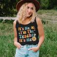 Groovy Its Me Hi Im The Teacher Its Me Funny Teacher Women Tank Top Basic Casual Daily Weekend Graphic Gifts for Her