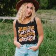 Groovy Retro Fall Halloween Take Me To The Pumpkin Patch Women Tank Top Gifts for Her
