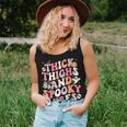 Groovy Thick Thighs Spooky Vibes Ghost Halloween Women Tank Top Gifts for Her