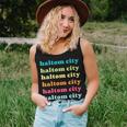 Haltom City Texas Tx Colorful Repeating Text Women Tank Top Gifts for Her