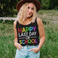 Happy Last Day Of School Funny Teacher And Student Summer Women Tank Top Basic Casual Daily Weekend Graphic Gifts for Her