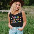 Happy To See Your Face Teachers Students First Day Of School Women Tank Top Gifts for Her