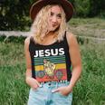 Jesus The Ultimate Deadlifter Funny Jesus Lifting Gym Women Tank Top Weekend Graphic Gifts for Her