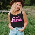 My Job Is Nurse Pink Retro Rn Nursing School Lpn Lvn Womens Women Tank Top Gifts for Her