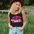 My Job Is Teach Pink Retro Female Teacher Life Women Tank Top Gifts for Her