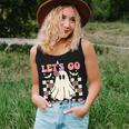 Let's Go Ghouls Halloween Ghost Costume Retro Groovy Women Tank Top Gifts for Her