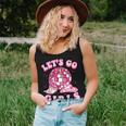 Let's Go Girls Cowgirl Boot Hat Disco Bachelorette Party Women Tank Top Gifts for Her