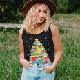 Library Christmas Tree Librarian Xmas Lights Book Lover Women Tank Top Gifts for Her