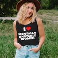 I Love Mentally Unstable Red Heart Sarcastic Women Tank Top Gifts for Her
