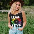 Love Is Love Rainbow Sunflower Lgbt Gay Lesbian Pride Women Tank Top Gifts for Her