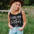 I Love My Sisters Cute Sibling Sorority Girls Group Women Tank Top Gifts for Her