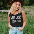 More Jesus Less Religion Christian Vintage Distressed Women Tank Top Basic Casual Daily Weekend Graphic Gifts for Her