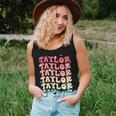 Name Taylor Girl Boy Retro Groovy 80'S 70'S Colourful Women Tank Top Gifts for Her