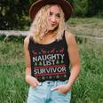 Naughty List Survivor Ugly Christmas Sweater Women Tank Top Gifts for Her