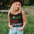 Naughty Nice Whiskey Christmas Pajamas Santa Hat Xmas Women Tank Top Gifts for Her
