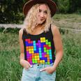 Nerdy Tetrominoes Block Puzzle Video Game Math Teacher Geek Women Tank Top Gifts for Her