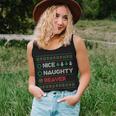Nice Naughty Beaver Christmas List Ugly Sweater Women Tank Top Gifts for Her