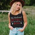 Novelty My Husband Retired Veteran's Wife Pun Saying Saying Women Tank Top Gifts for Her