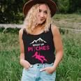 What Up Pitches Rock Climbing Rappelling Puns Women Tank Top Gifts for Her